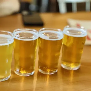 Left to right: Duck Lips Pale Ale, St. Chapelle, Gorlami, and King William