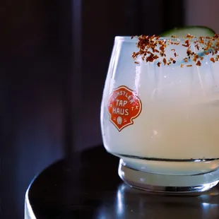 Spiced cucumber vodka gimlet