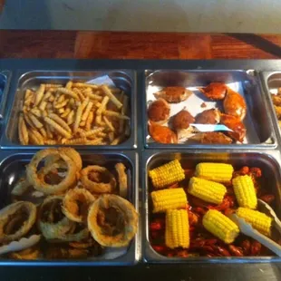 a variety of food items