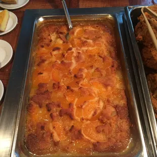 a tray of food on a table