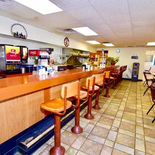 Our cozy sit down cafe with friendly customer service.