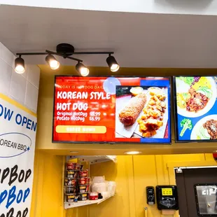 the menu of a korean restaurant
