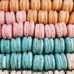 a stack of macarons
