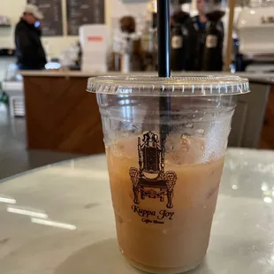 a cup of iced coffee