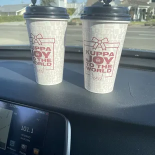 2 Americano coffees