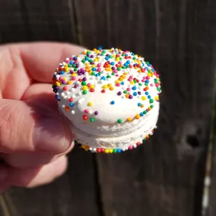 Birthday cake macaroon..