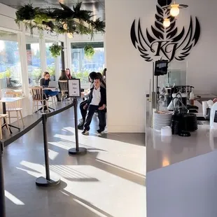 the interior of a coffee shop