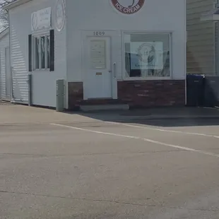 the front of the building