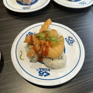 Sticky Popcorn Shrimp Roll