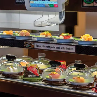 interior, sushi and sashimi