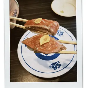 Cream cheese seared salmon sushi