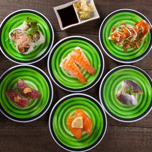 sashimi, sushi, sushi and sashimi, food