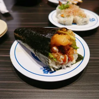 Spicy Salmon Crunchy Hand Roll*