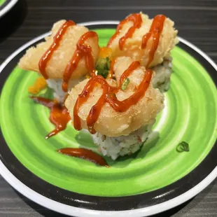 Spicy Popcorn Shrimp Roll