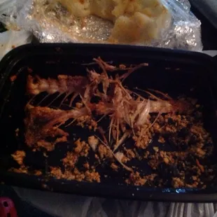 Egusi with fish and pounded yams was delicious