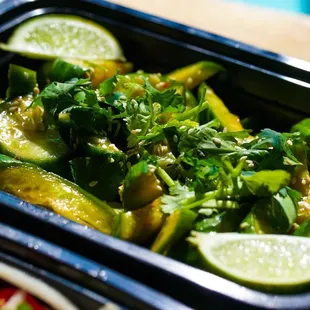 Chili cucumber salad