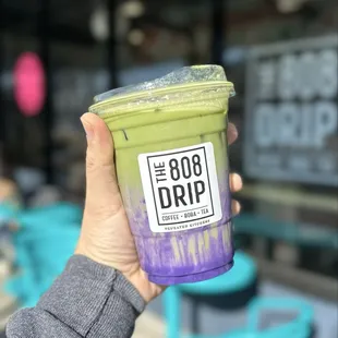Ube Matcha Latte (The 808 Drip)