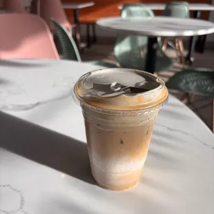 Iced black sesame latte w/ oat milk