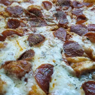 a pepperoni pizza