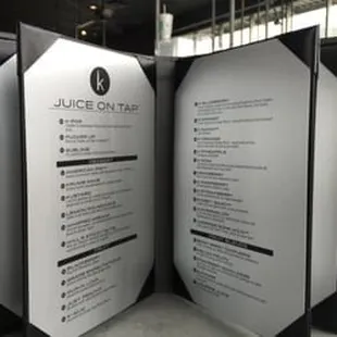 So many choices we had to make a menu