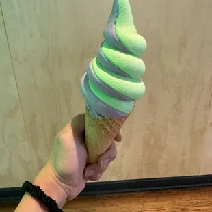 Ube and Pandan softserve