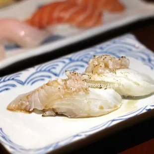 Hirame Nigiri ($9) - halibut
