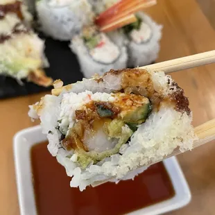 Inside Shrimp Tempura Roll