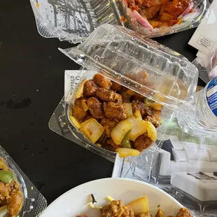 a plate of food on a table