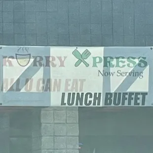 They advertise a lunch buffet - sometimes they don&apos;t - sometimes they do.
