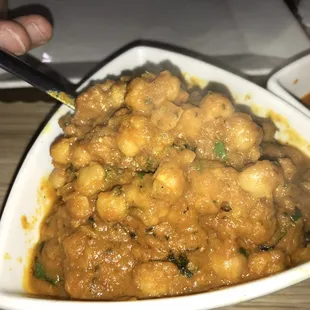 a close up of a bowl of food