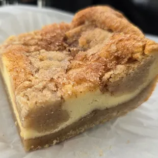 Snickerdoodle cheesecake square