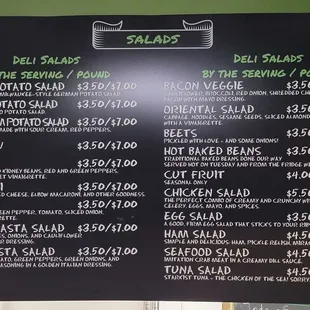 New menu board as of 6/14/2023