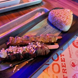 Crazy Combo - Angus Beef Tenderloin, Chicken Breast &amp; Salmon Yaki Onigiri