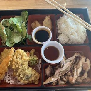 Bento Box-Mixed Tempura &amp; Chicken Teriyaki