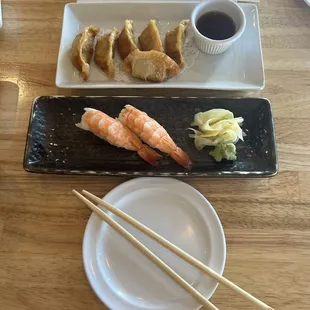 Gyoza &amp; Shrimp Sushi