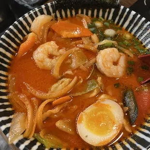 Spicy seafood ramen
