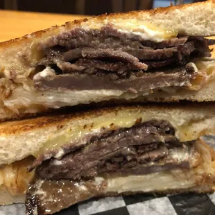 The Short Rib Grilled Cheese is perfectly griddled.