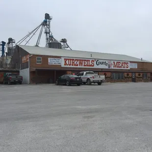 a car parked in front of the building