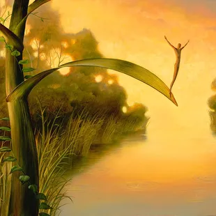 Waiting for Luck by Vladimir Kush - Kush Fine Art