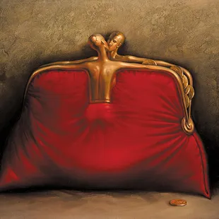 Red Purse by Vladimir Kush - Kush Fine Art