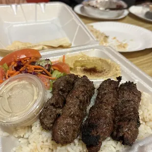 Kafta Kebab Plate