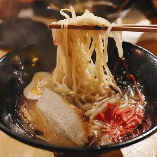 Black Garlic Tonkotsu Ramen ($13)