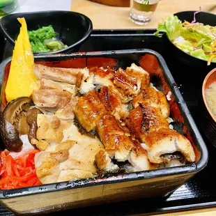 Unagi and Chicken Don