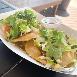 a plate of nachos