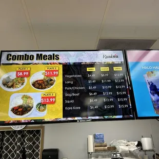 menus and prices