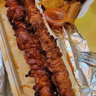 Chicken &amp; Pork BBQ and Lumpia Shanghai