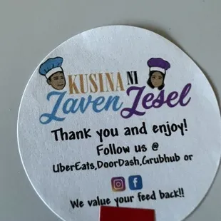 a sticker on a refrigerator