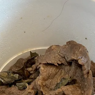 Beef tapa with a side of hair!!