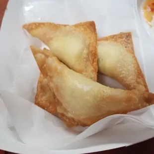 Crab Rangoon. The best I have ever had anywhere!