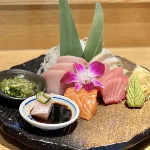 Yellowtail, Salmon, Mackerel, O-Toro Sashimi